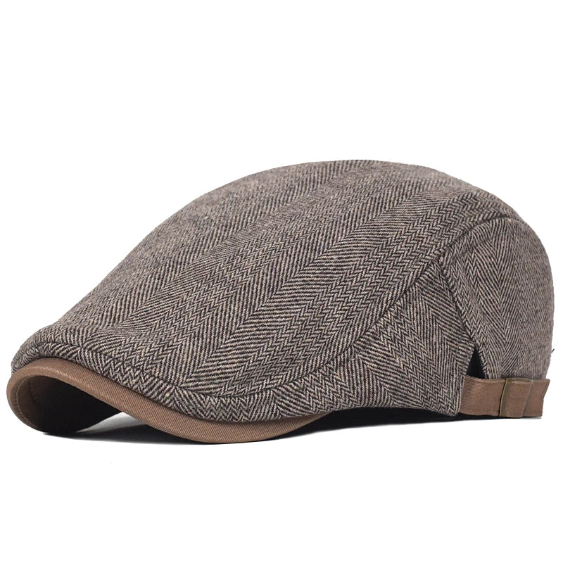 Haldor™ | Klassisk Flat Caps med Fiskebensmønster