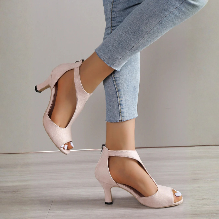 Elena™ | Elegante Dameshæler med Åpent Design
