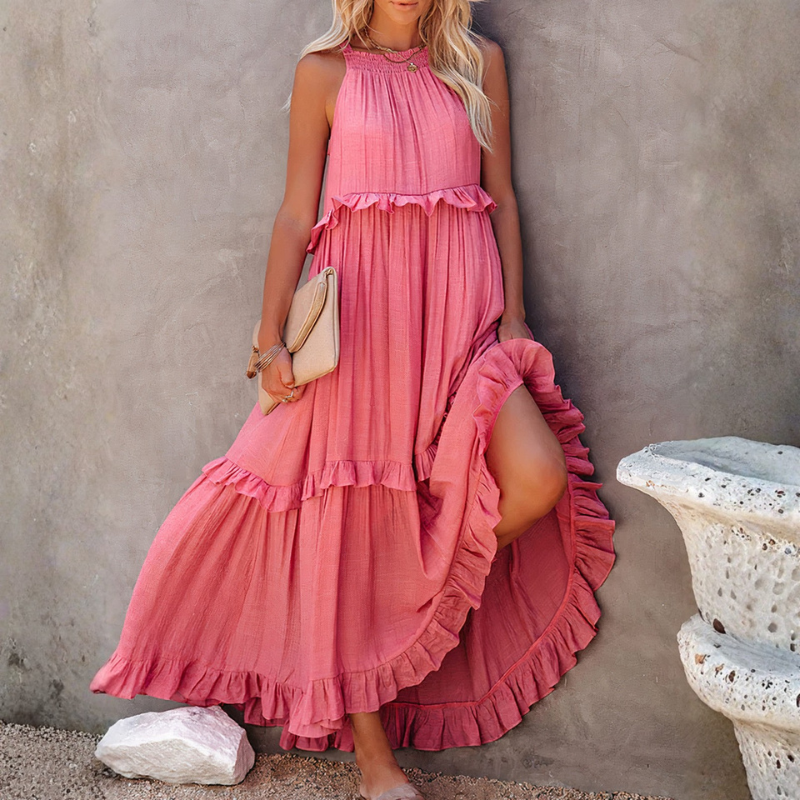 Embla™ | Elegant Maxikjole med Halterneck