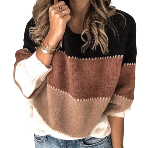 Helena | Stripet strikkegenser