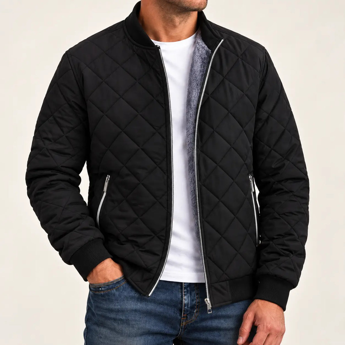 Otto™ | Gesteppte Fleece Bomberjacke
