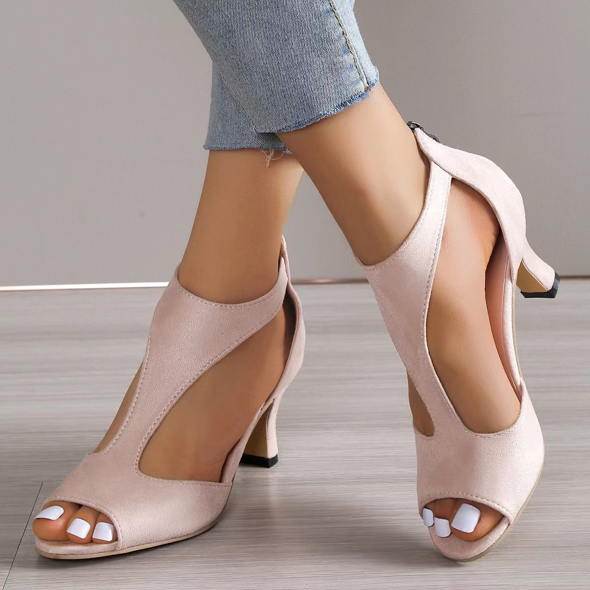 Elena™ | Elegante Dameshæler med Åpent Design