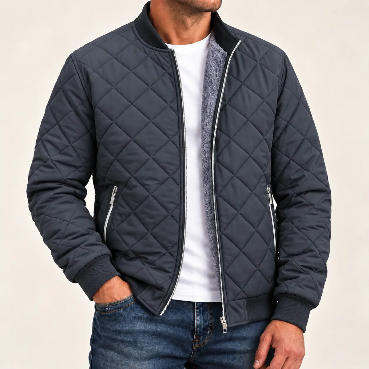 Otto™ | Gesteppte Fleece Bomberjacke