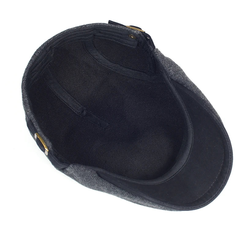 Haldor™ | Klassisk Flat Caps med Fiskebensmønster
