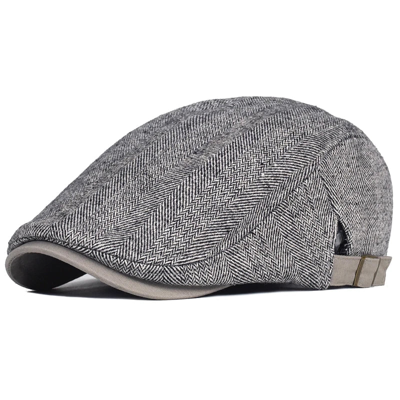Haldor™ | Klassisk Flat Caps med Fiskebensmønster