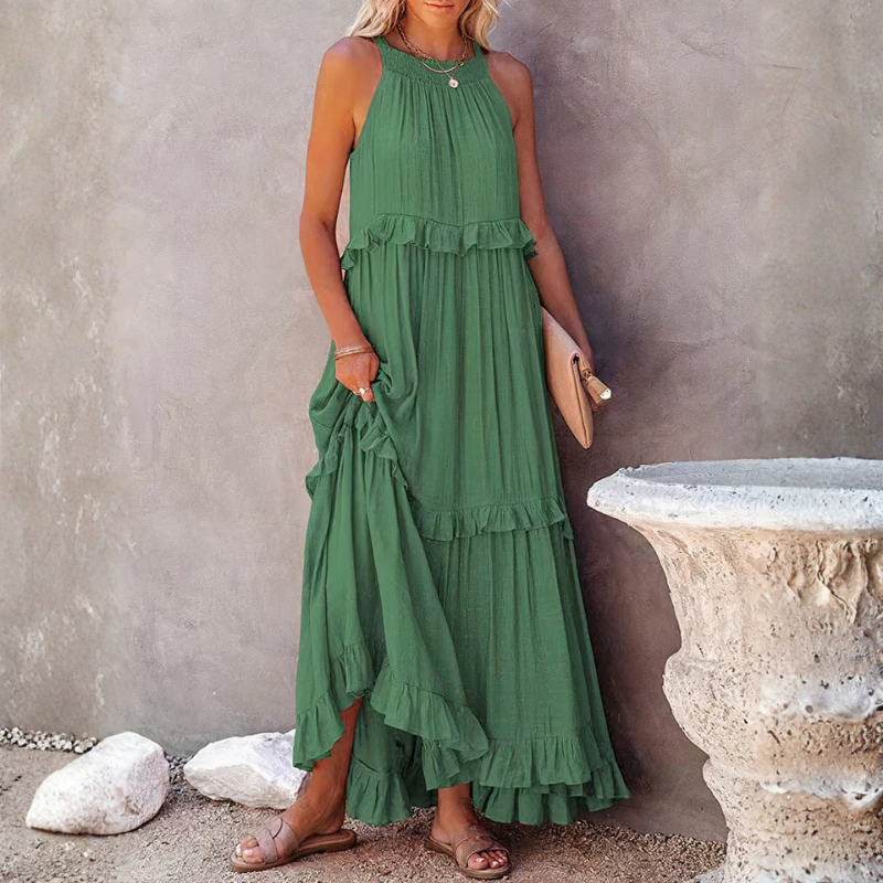Embla™ | Elegant Maxikjole med Halterneck