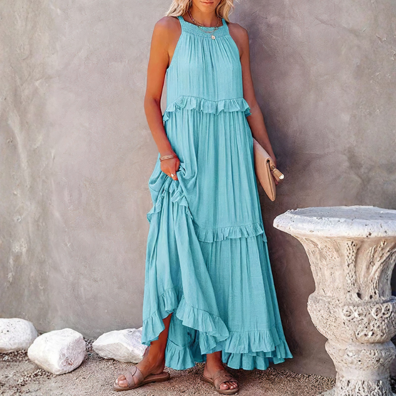 Embla™ | Elegant Maxikjole med Halterneck