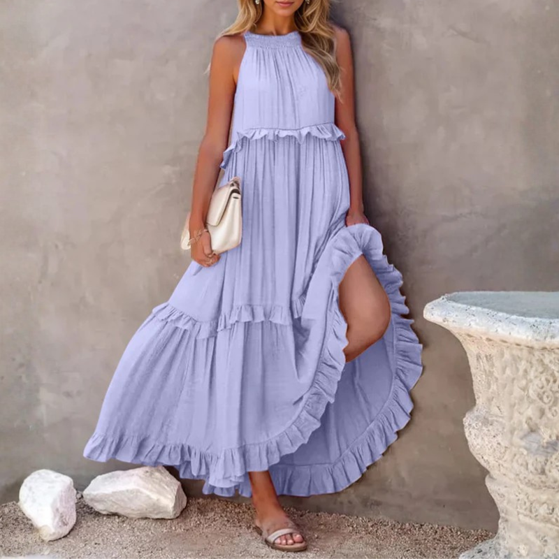Embla™ | Elegant Maxikjole med Halterneck