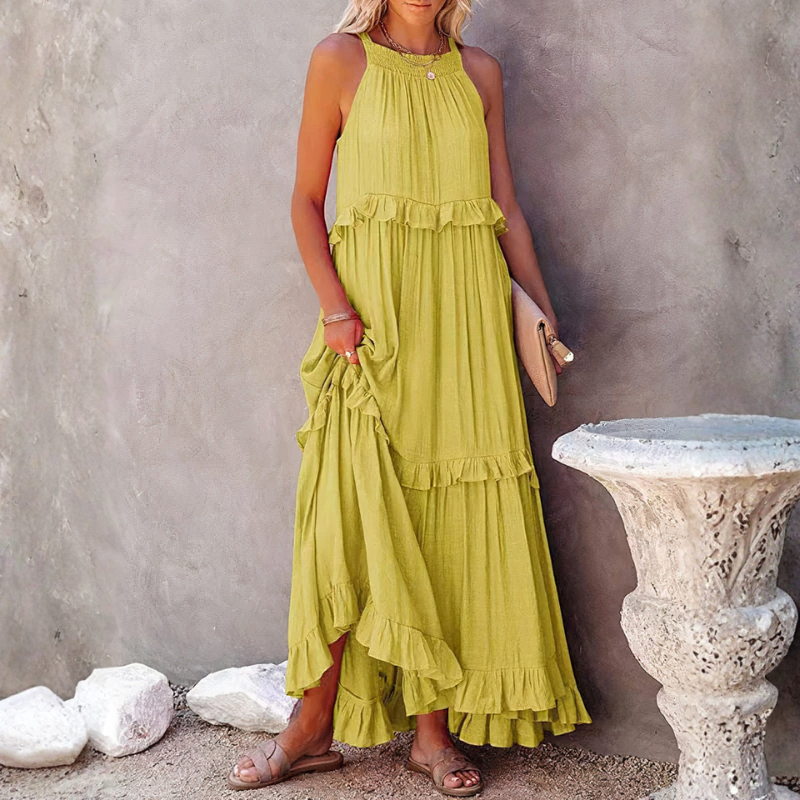 Embla™ | Elegant Maxikjole med Halterneck