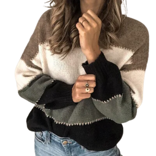Helena | Stripet strikkegenser