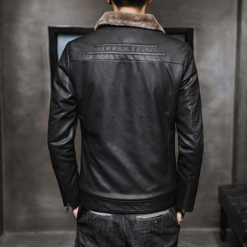 Niko™ | Gefütterte Winterjacke im Leder-Look